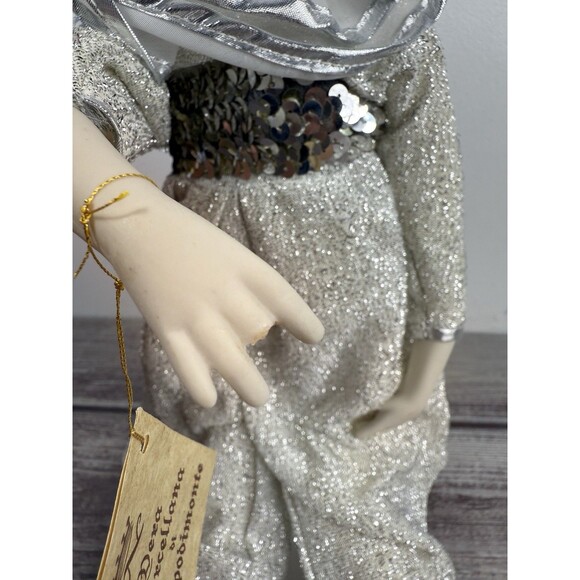 Vintage Capodimonte Deza Porcella Doll Jester Clown 16” Italy w/ Display - Picture 8 of 14